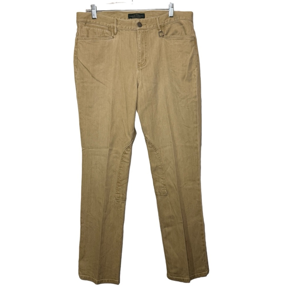 Lauren Ralph Lauren LRL Tan Riding Equestrian Jeans tan colored denim women’s 12